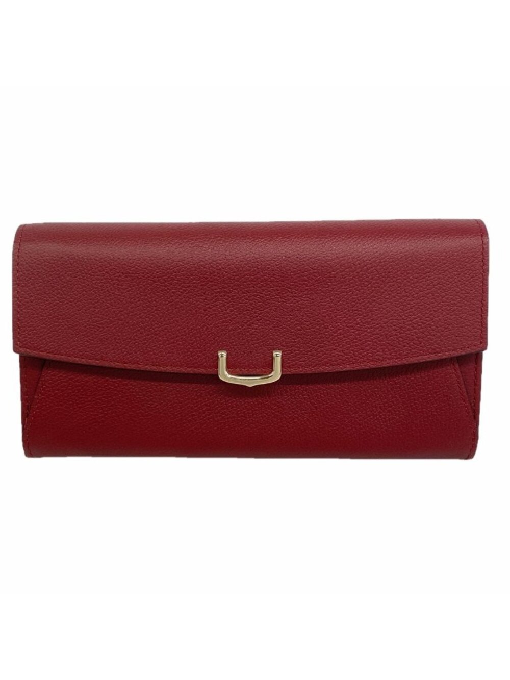 Cartier Wallet C de Cartier Leather Bordeaux Champagne Gold